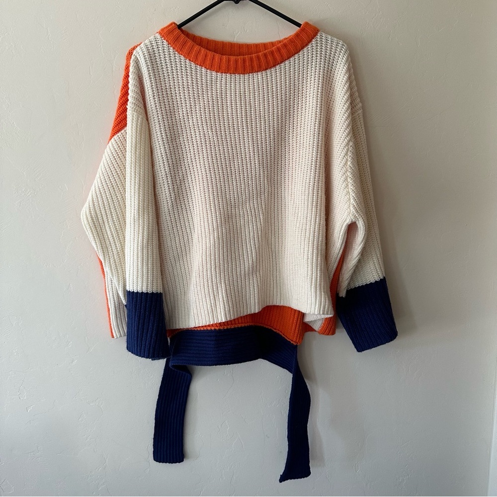 J.ING Jacky Color Block Oversized Wool Sweater - image 5